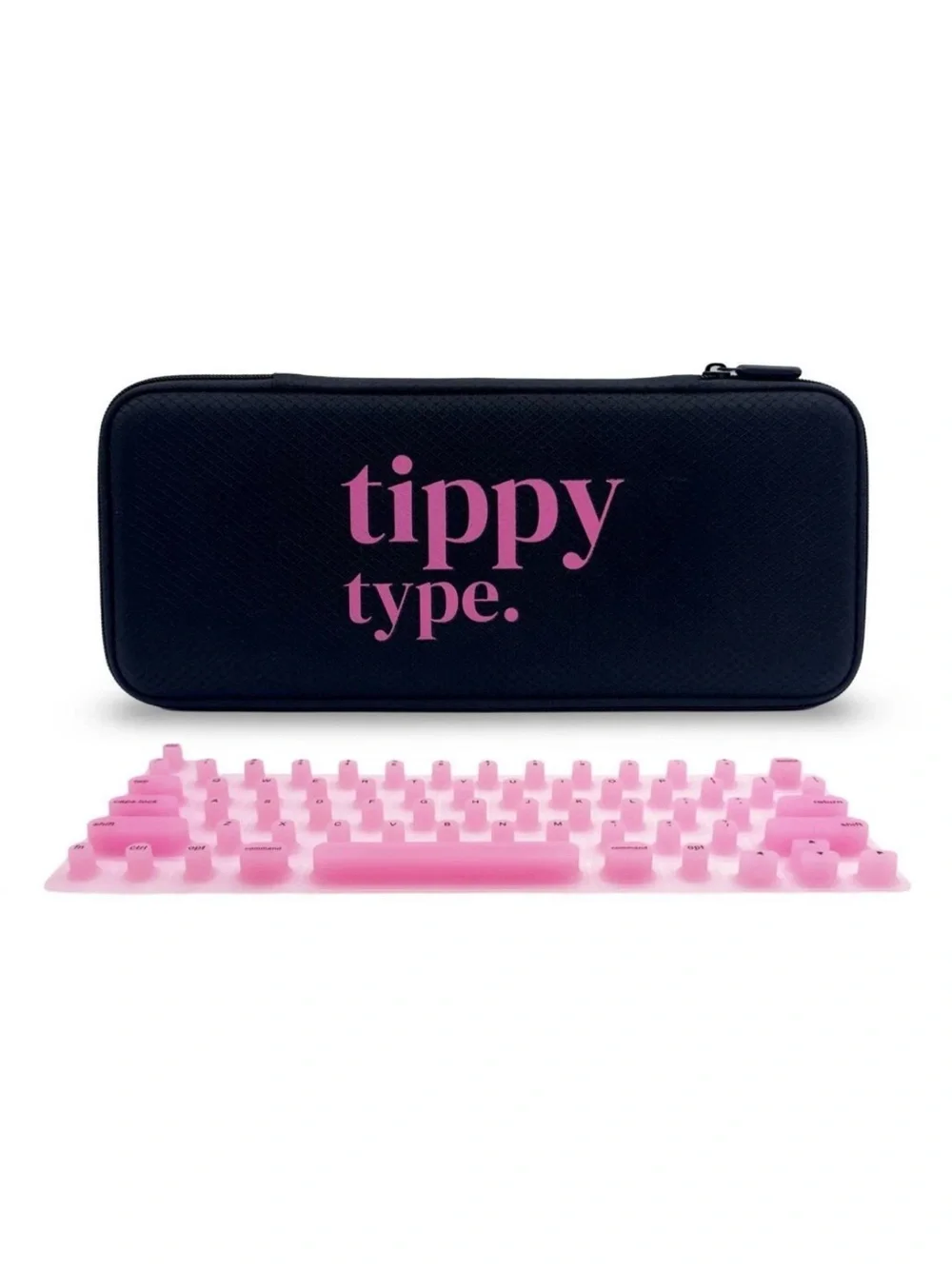 Tippy Type Keyboard Case with Pink Keycap Set